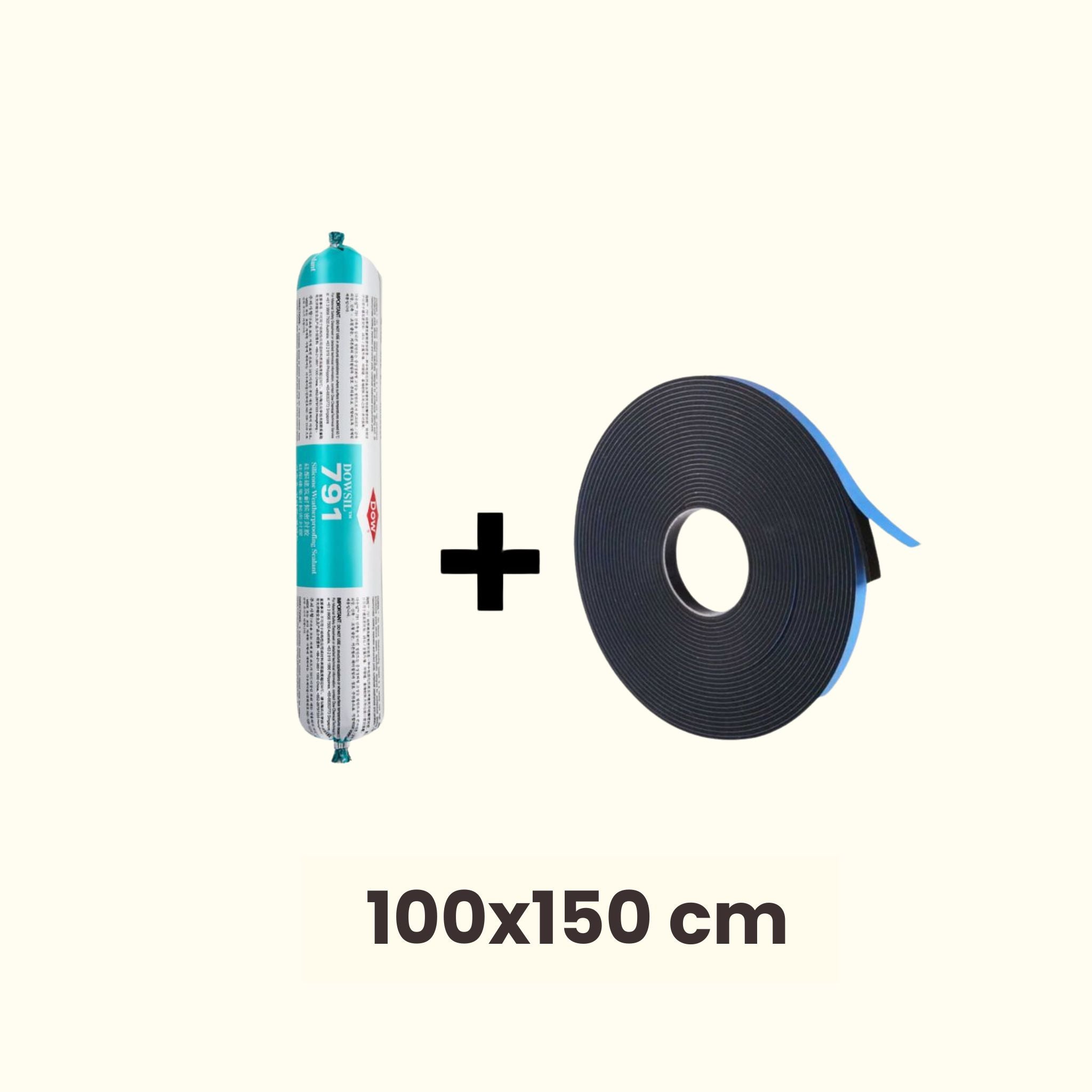 Installatie-pakket voor 1 x dakraam 100x150cm voor plat dak