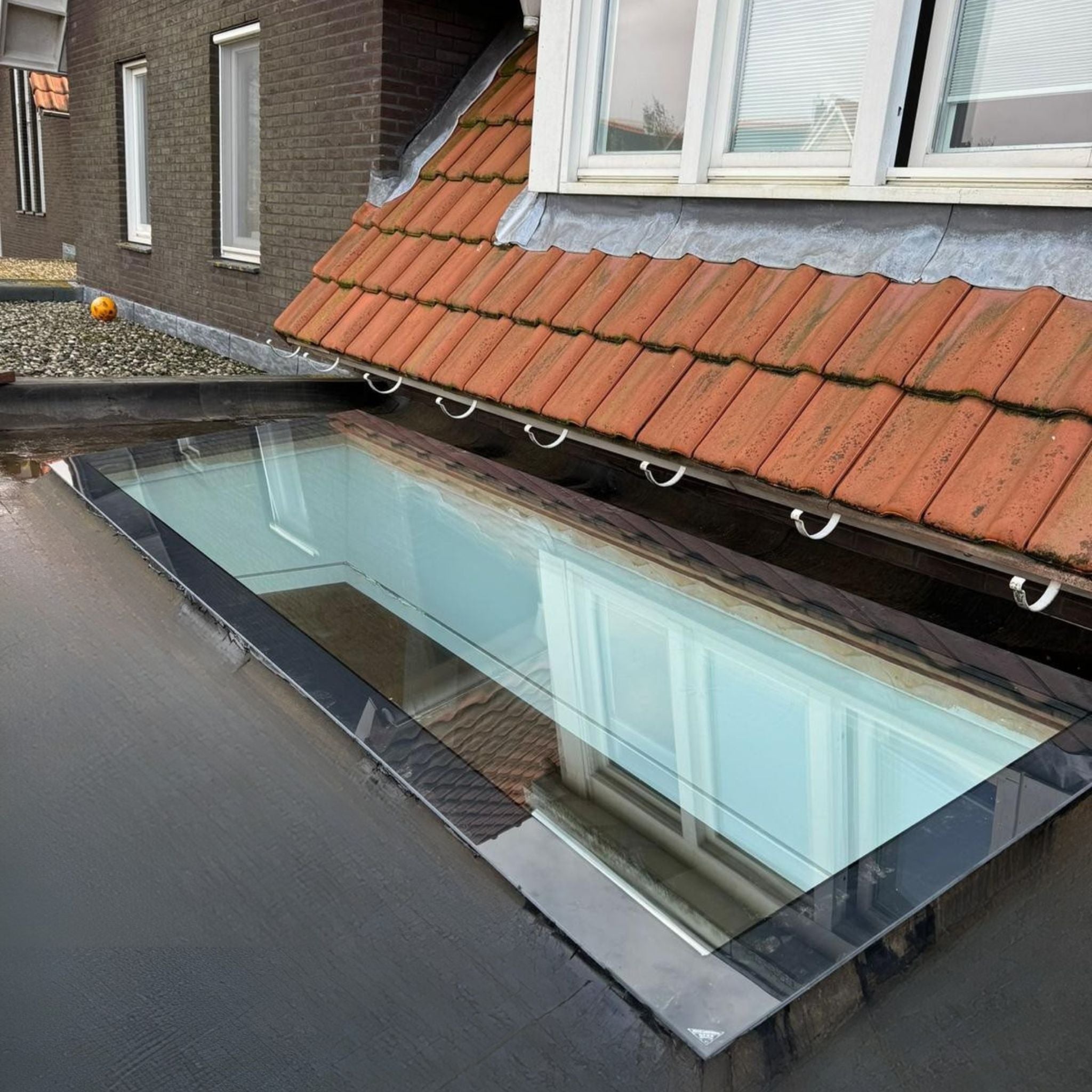 60 x 60 cm Dakraam plat dak, Driedubbel glas, U-waarde: 0,9 W/m²K