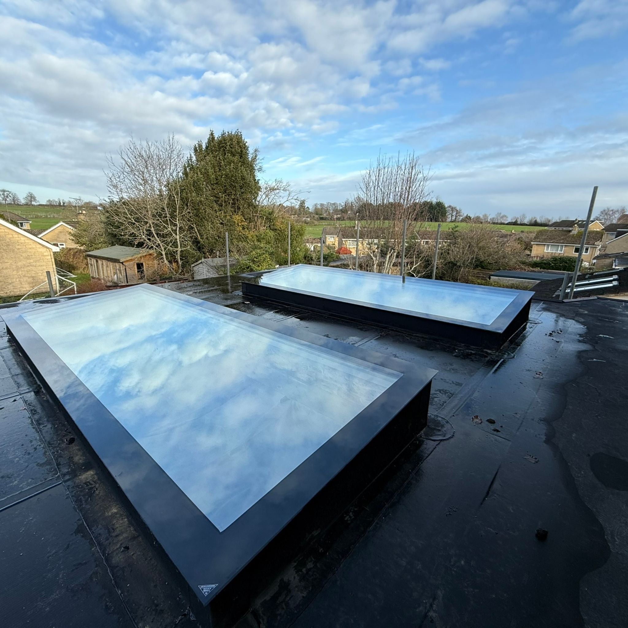 100 x 200 cm Dakraam plat dak, Driedubbel glas, U-waarde: 0,9 W/m²K