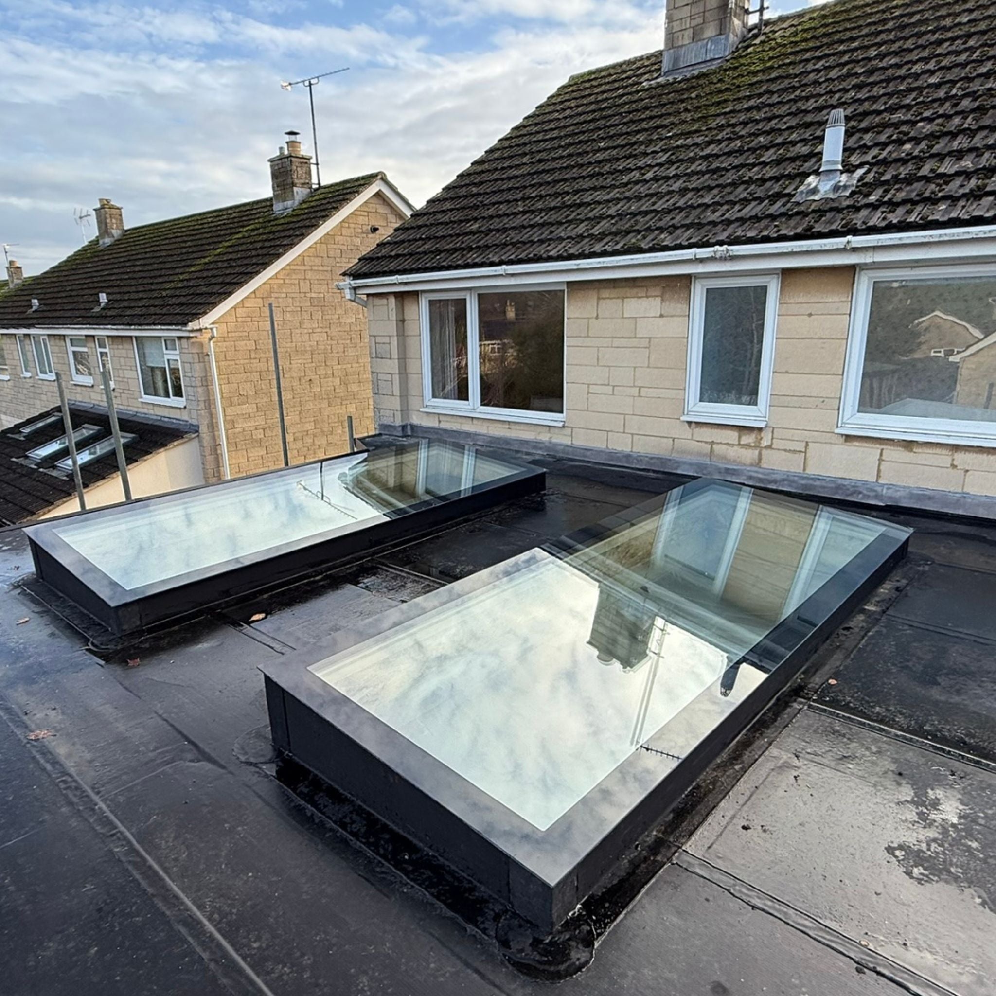 100 x 200 cm Dakraam plat dak, Driedubbel glas, U-waarde: 0,9 W/m²K