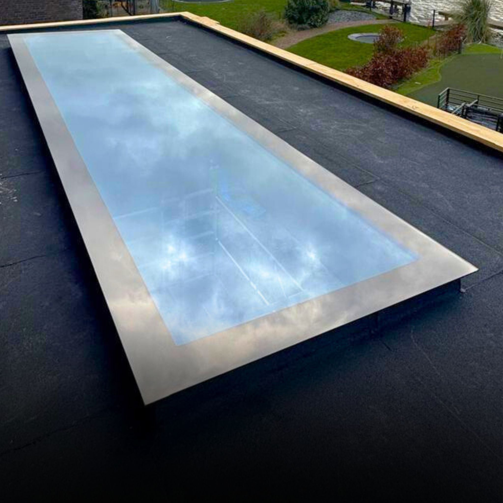 100 x 200 cm Dakraam plat dak, Driedubbel glas, U-waarde: 0,9 W/m²K