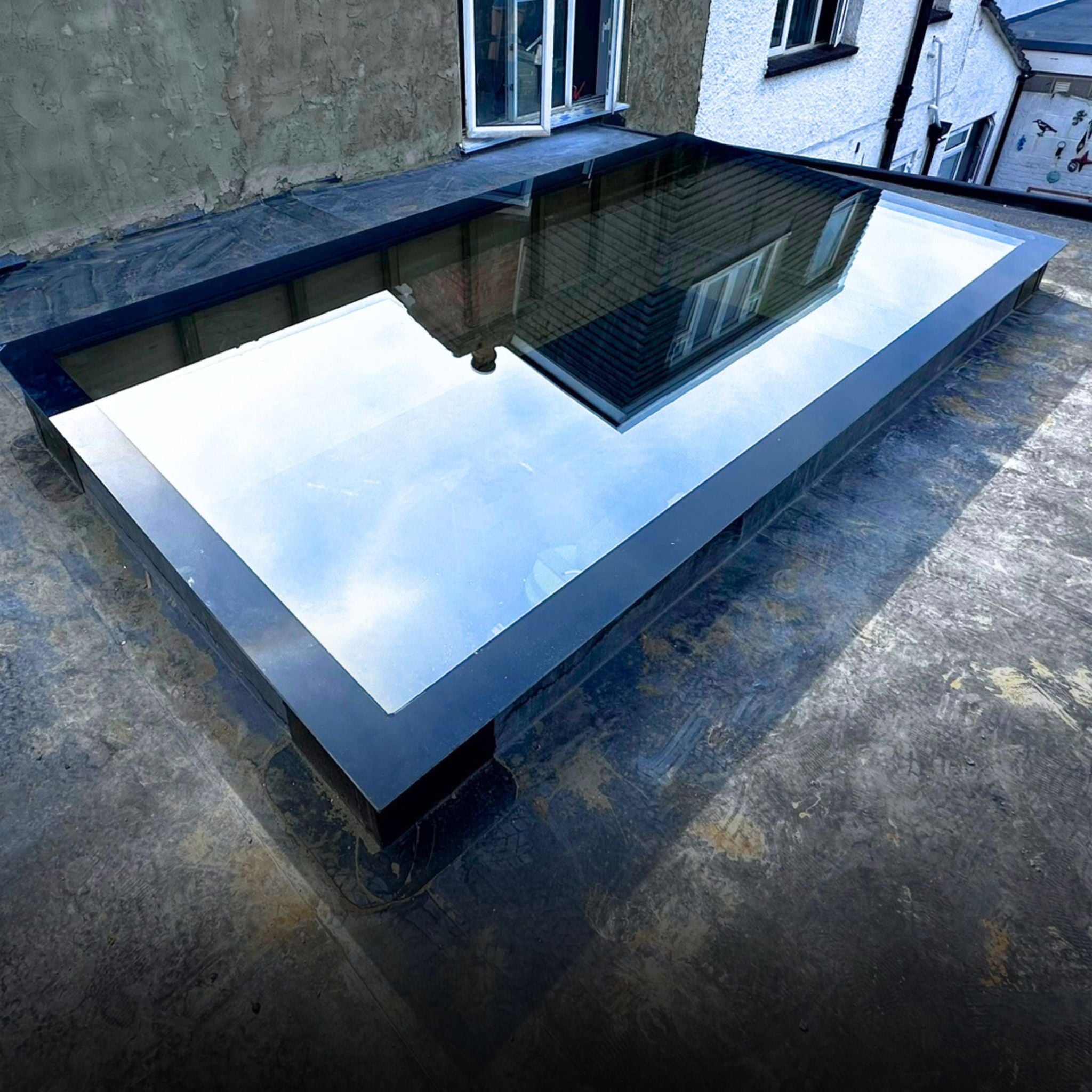 100 x 200 cm Dakraam plat dak, Driedubbel glas, U-waarde: 0,9 W/m²K