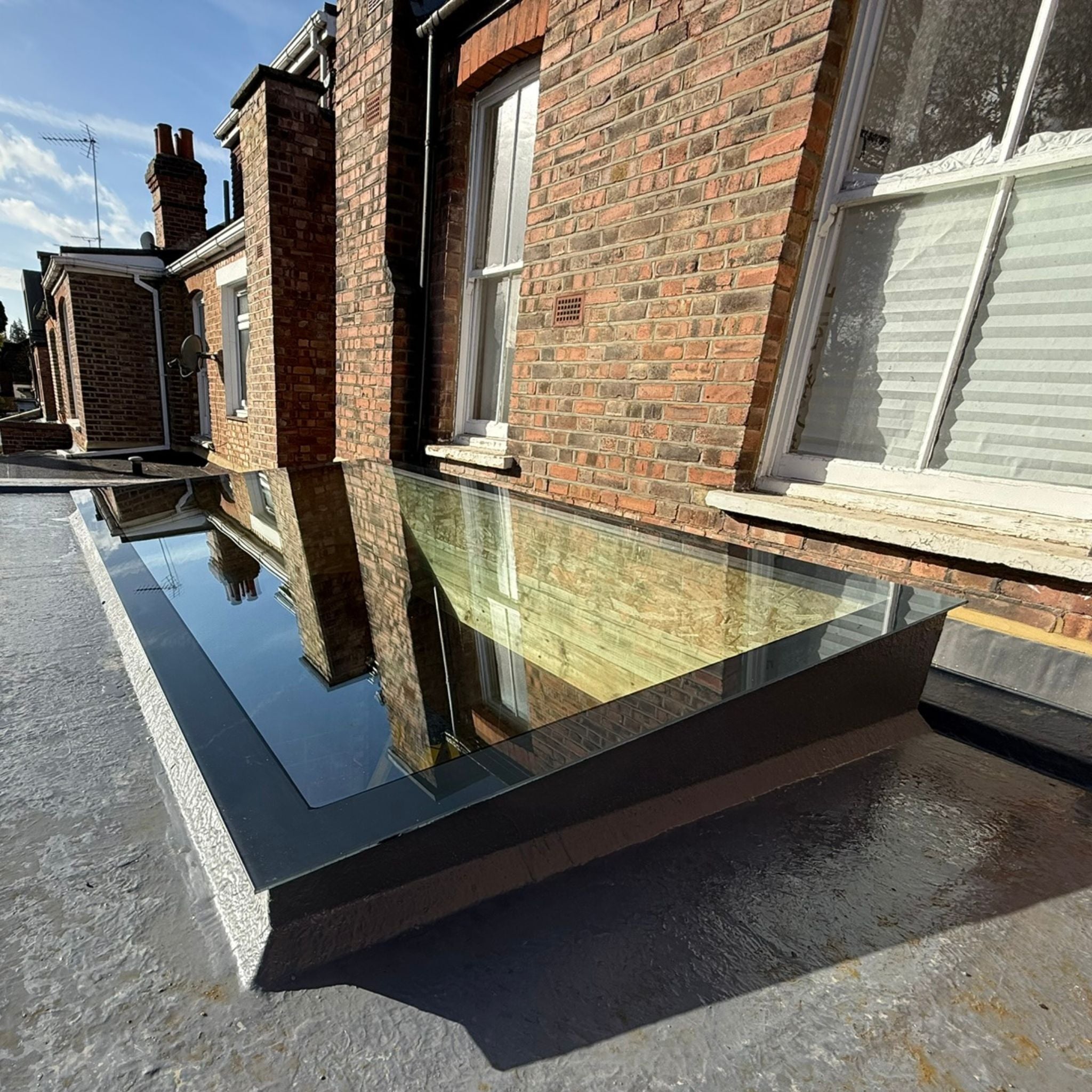 100 x 200 cm Dakraam plat dak, Driedubbel glas, U-waarde: 0,9 W/m²K