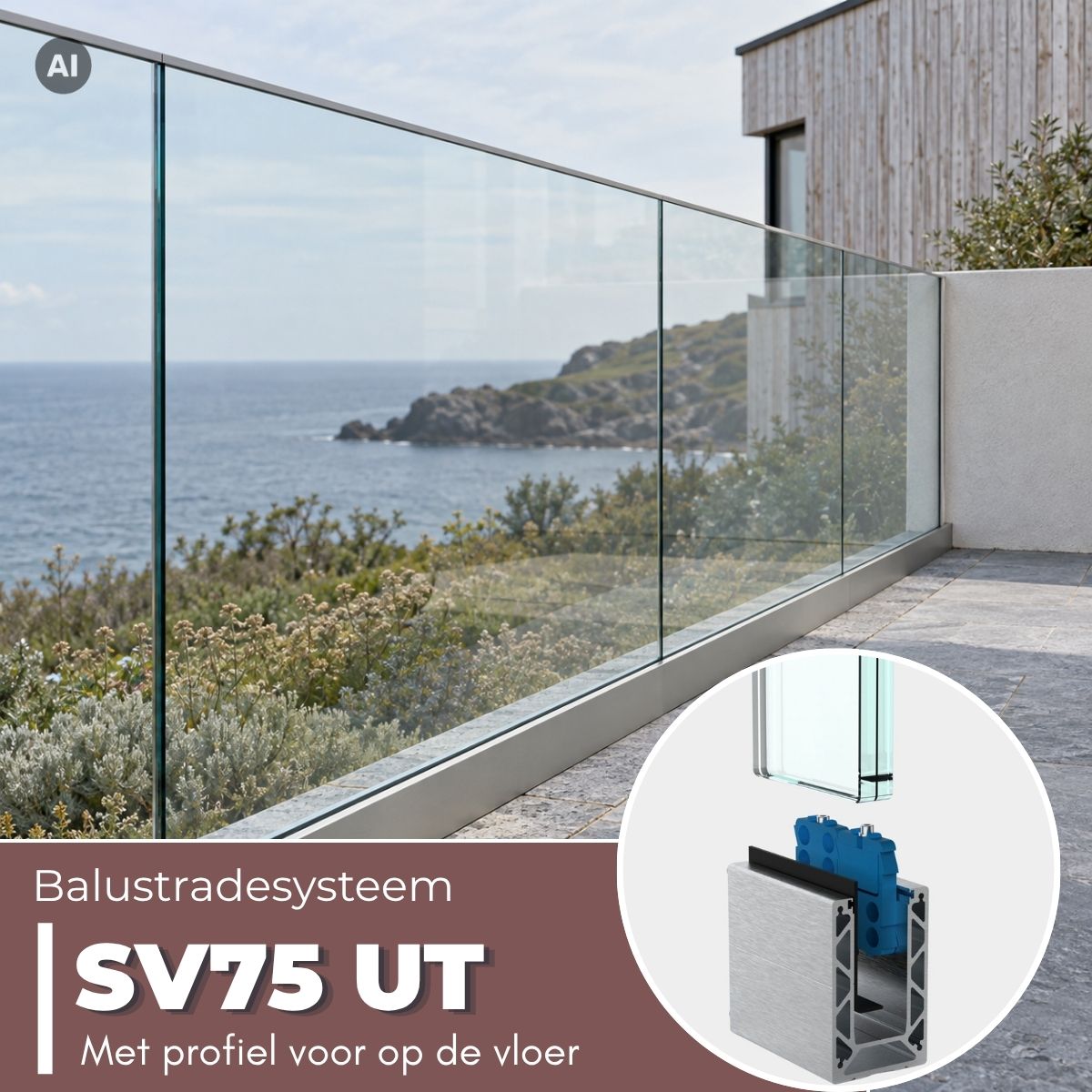 Balustradesysteem SV 75 UT
