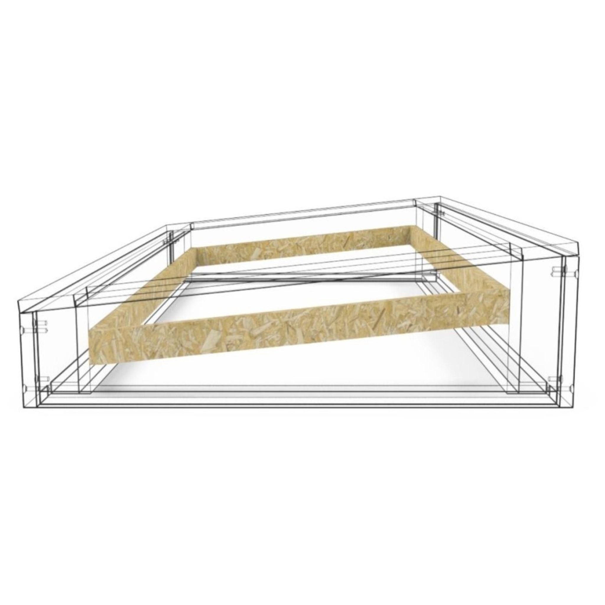 Dakopstand plat dak voor Dakraam 40 x 300 cm