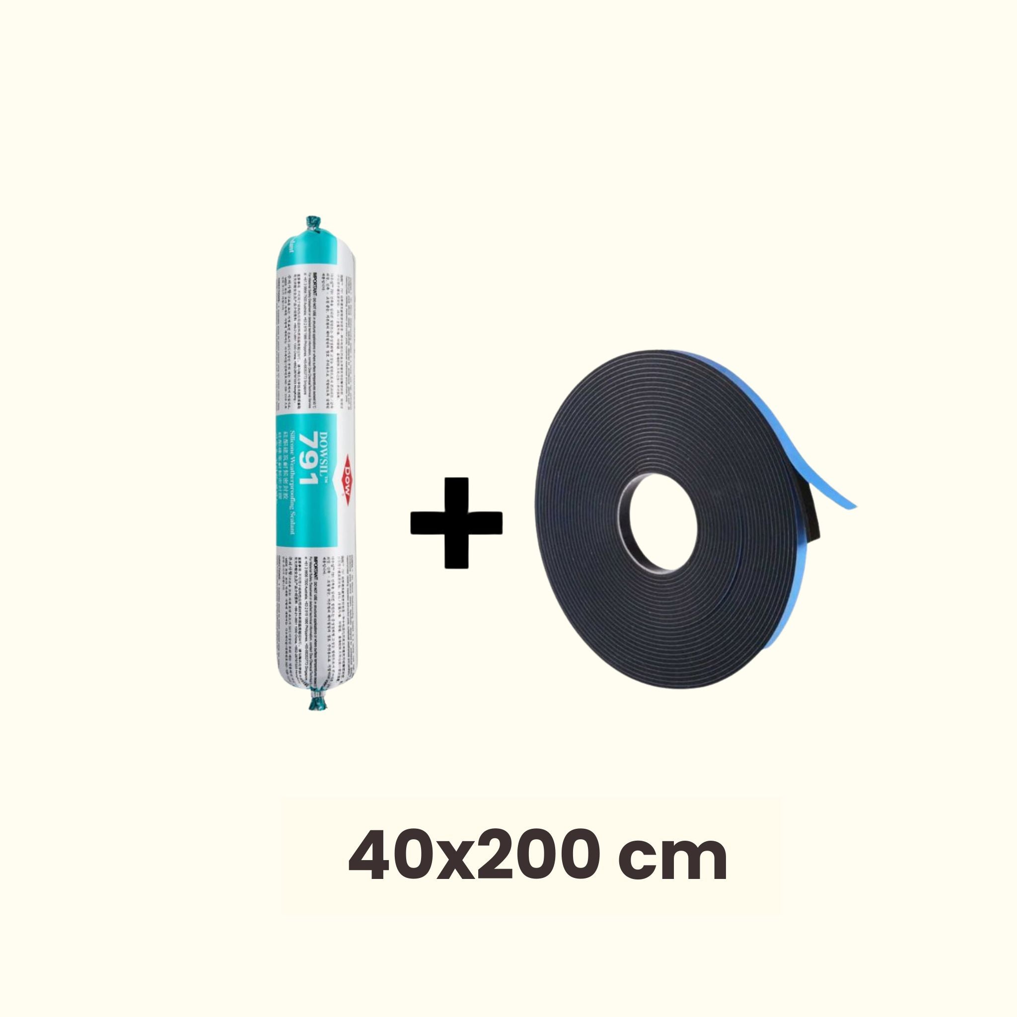 Installatie-pakket voor 1 x dakraam 40x200cm voor plat dak