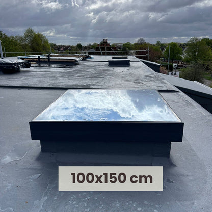 100 x 150 cm Aluminium dakraam – Dubbel glas
