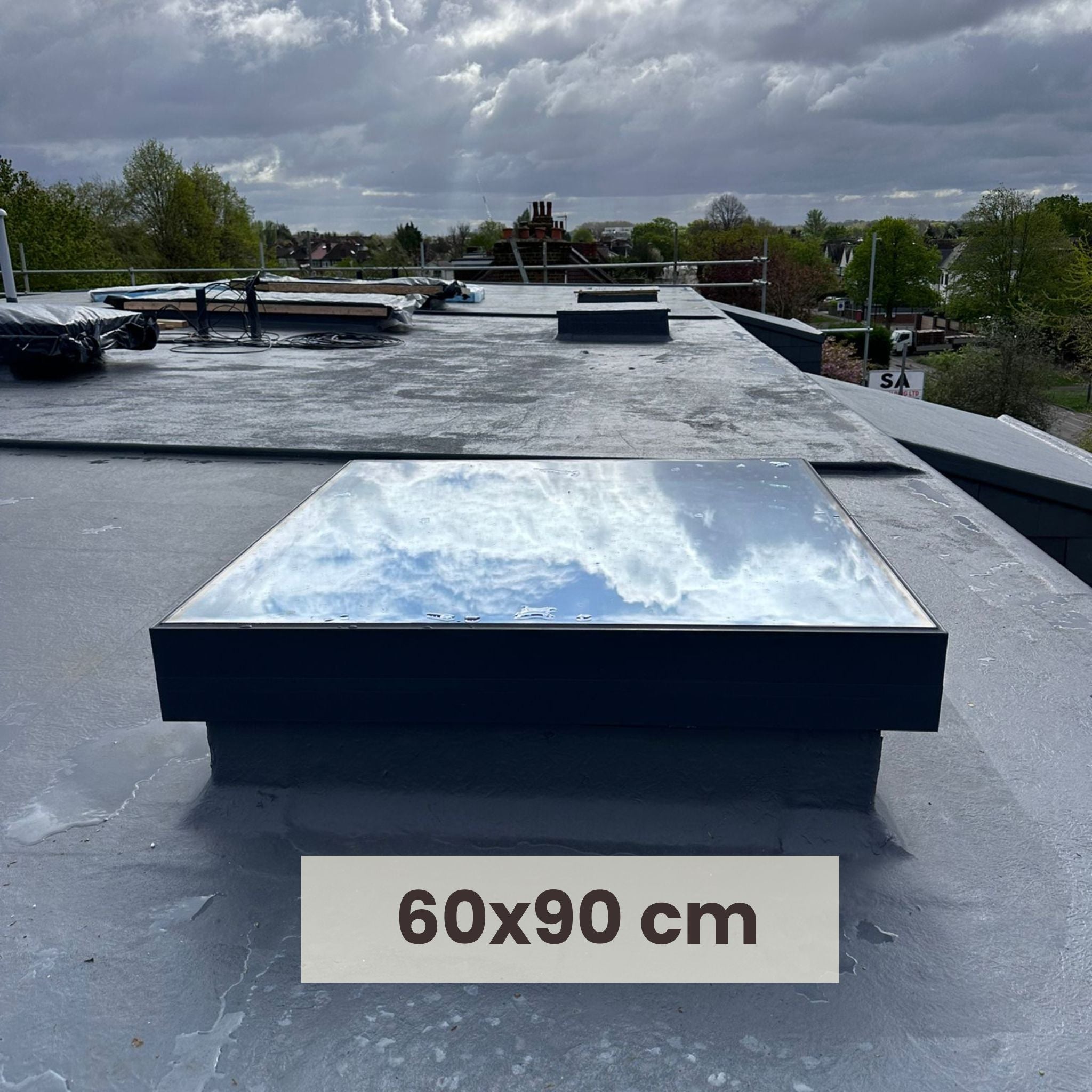 60 x 90 cm Aluminium dakraam – Dubbel glas