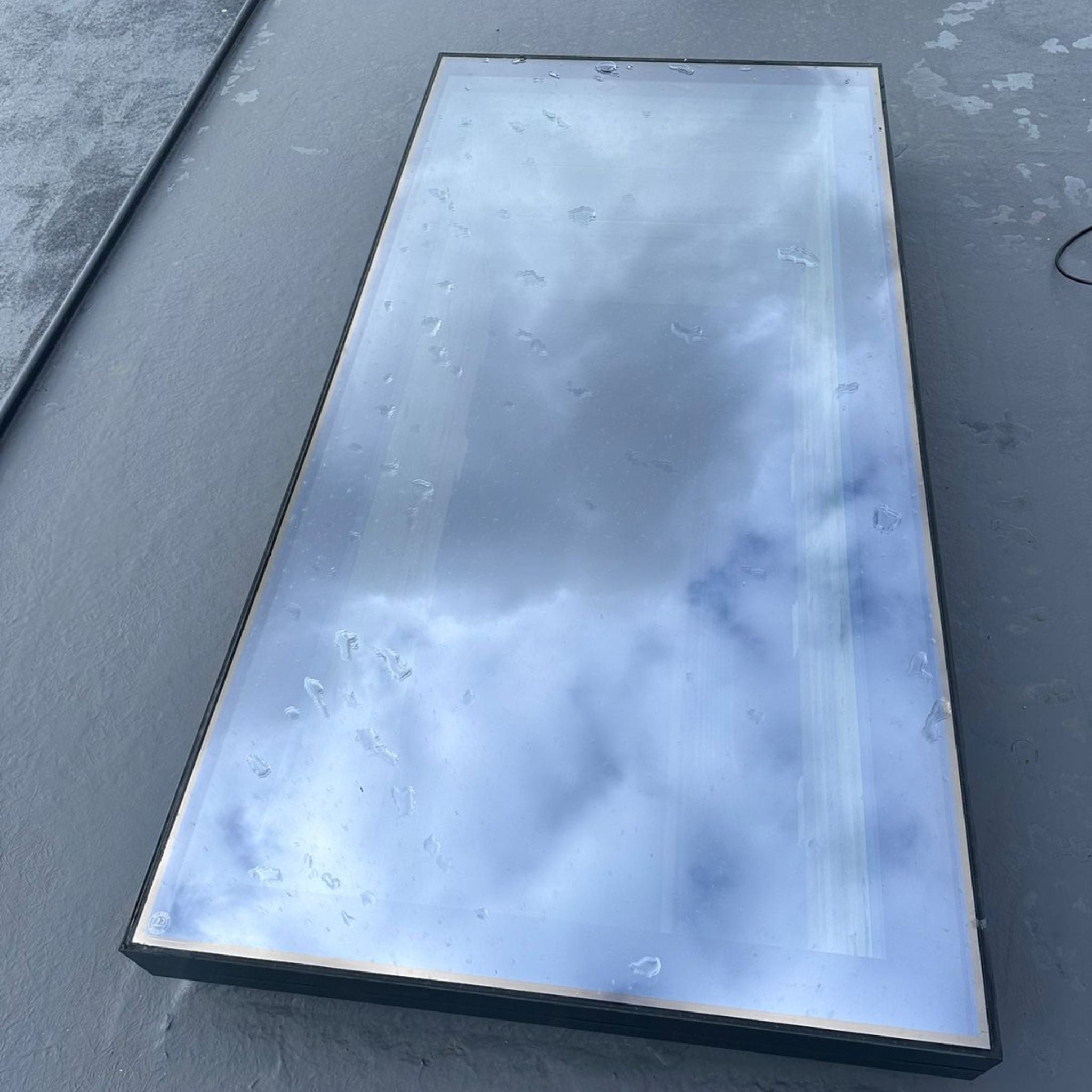 80 x 150 cm Aluminium dakraam – Driedubbel glas