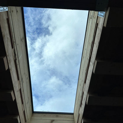 60 x 120 cm Aluminium dakraam – Dubbel glas