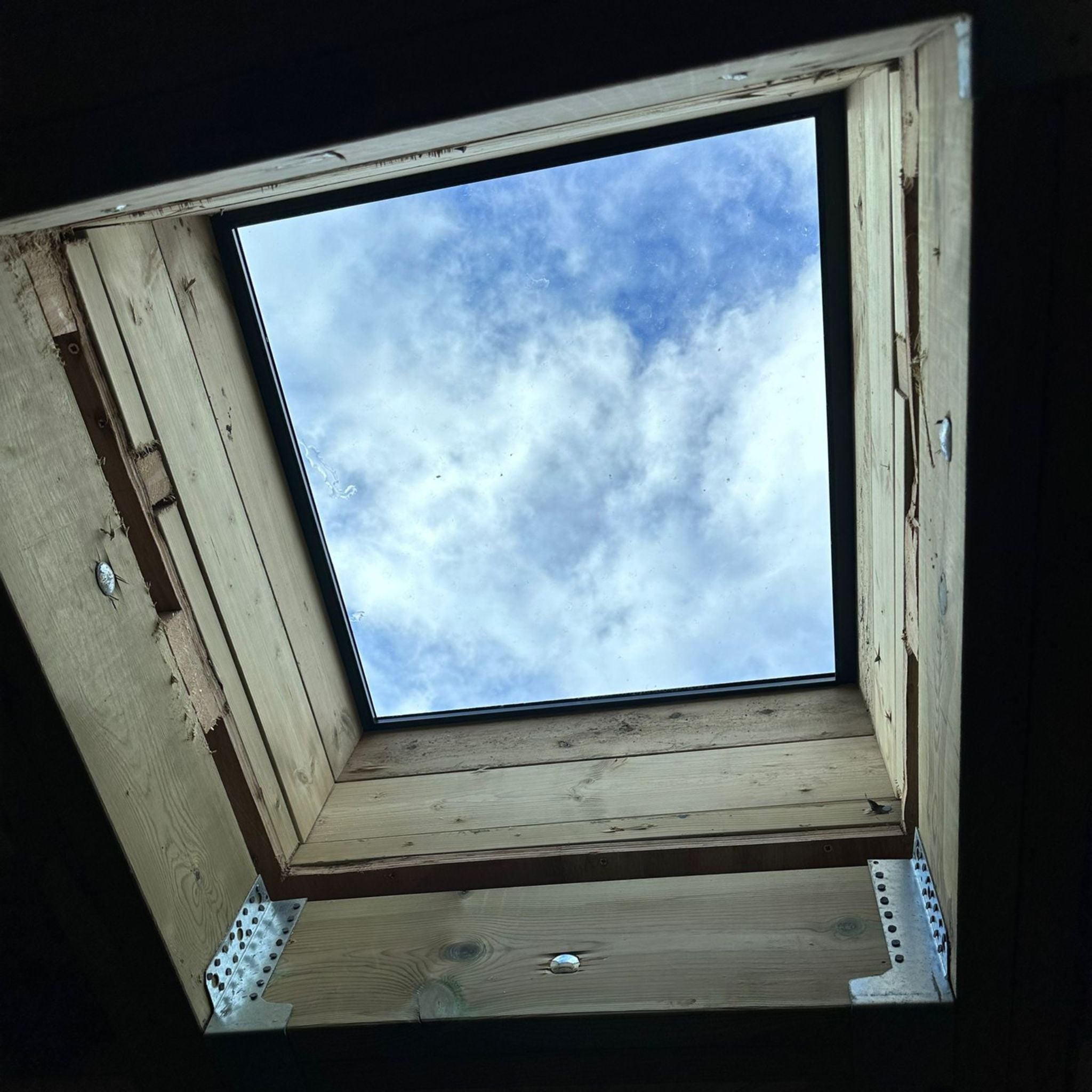 60 x 120 cm Aluminium dakraam – Dubbel glas