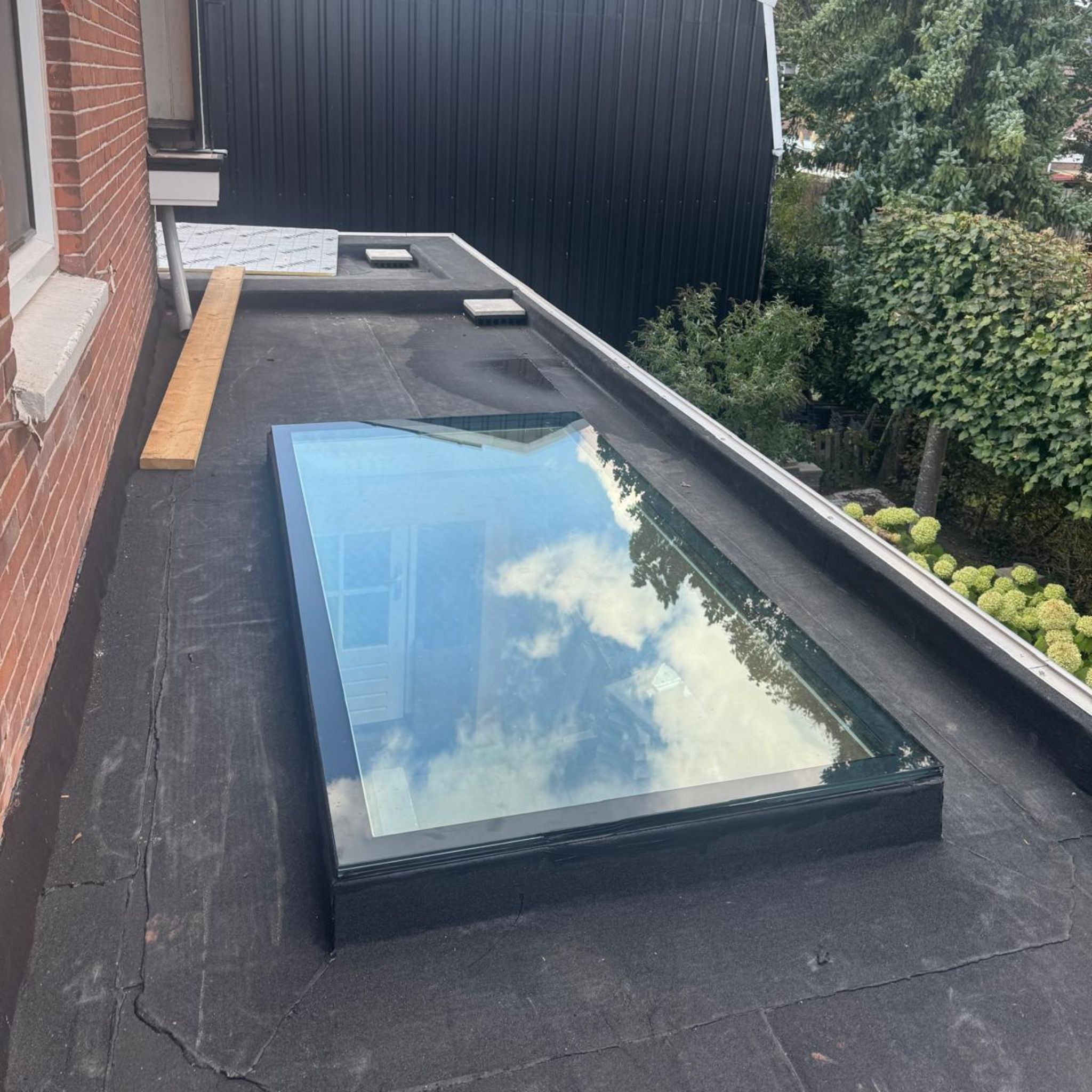 100 x 100 cm Dakraam plat dak, Driedubbel glas, U-waarde: 0,9 W/m²K