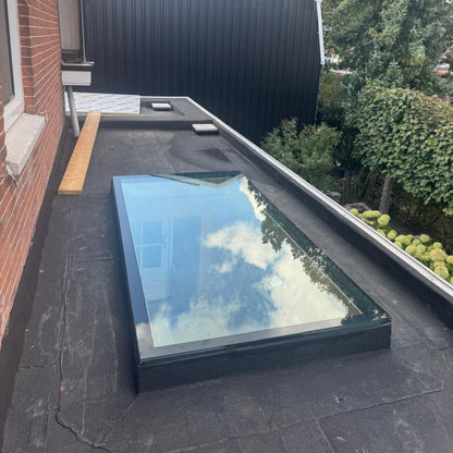 100 x 100 cm Dakraam plat dak, Driedubbel glas, U-waarde: 0,9 W/m²K