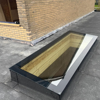 100 x 200 cm Dakraam plat dak, Driedubbel glas, U-waarde: 0,9 W/m²K