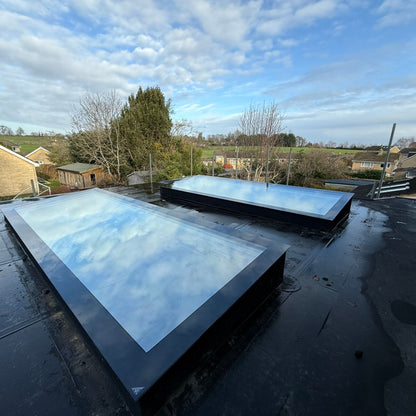 100 x 200 cm Dakraam plat dak, Driedubbel glas, U-waarde: 0,9 W/m²K