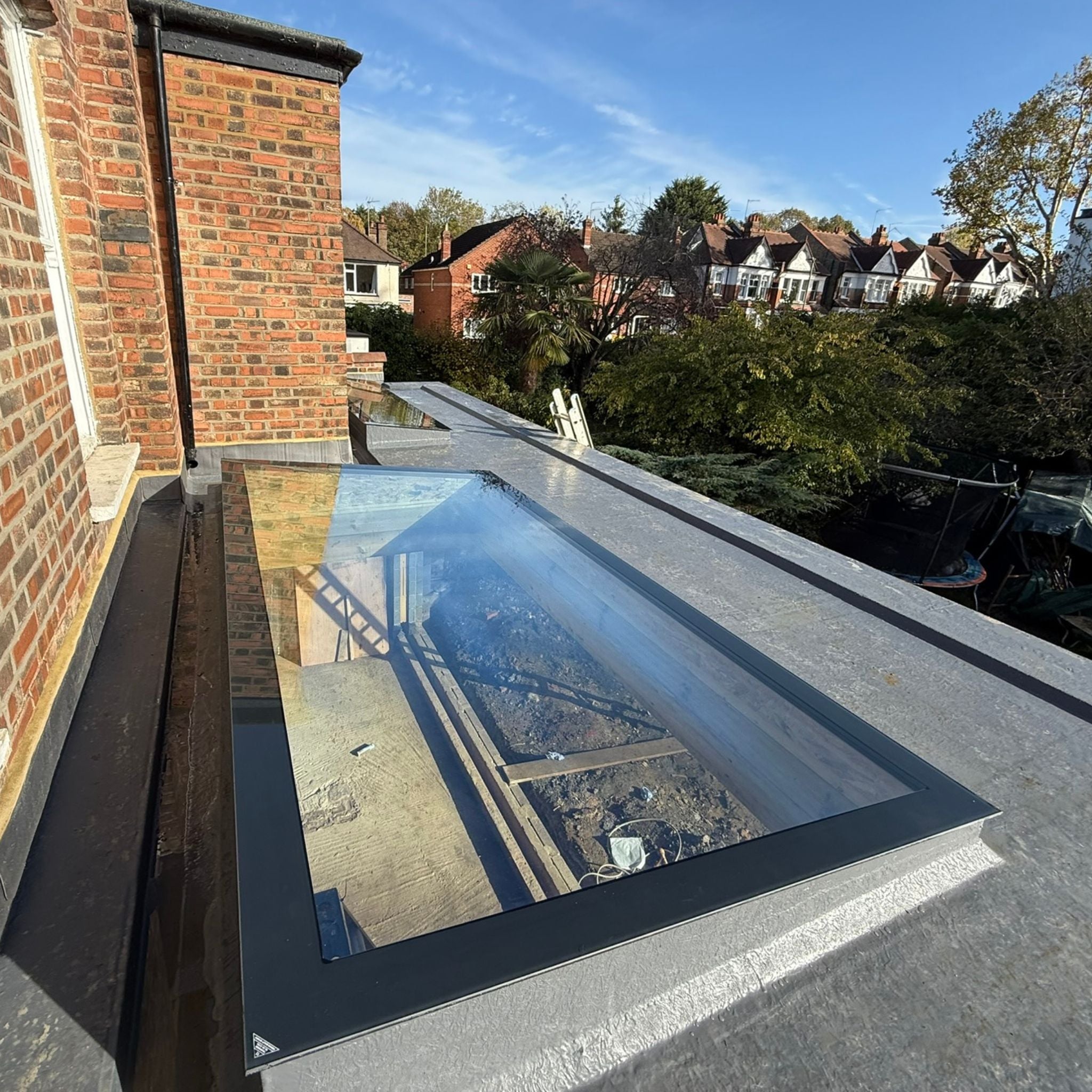 100 x 200 cm Dakraam plat dak, Driedubbel glas, U-waarde: 0,9 W/m²K