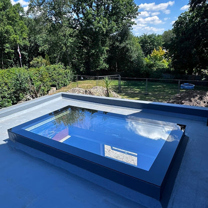 100 x 200 cm Dakraam plat dak, Driedubbel glas, U-waarde: 0,9 W/m²K