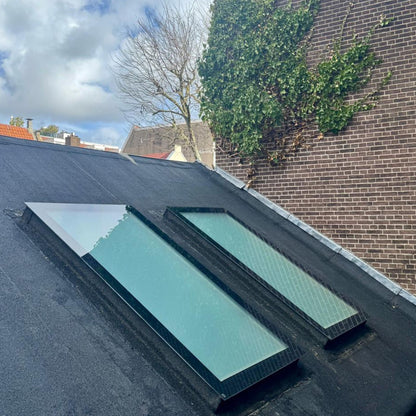 100 x 100 cm Dakraam schuin dak, Driedubbel glas, U-waarde: 0,9 W/m²K