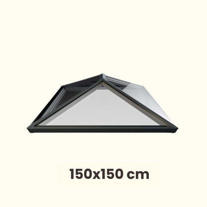 150 x 150 cm Lichtstraat plat dak Pyramid
