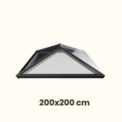 200 x 200 cm Lichtstraat plat dak Pyramid