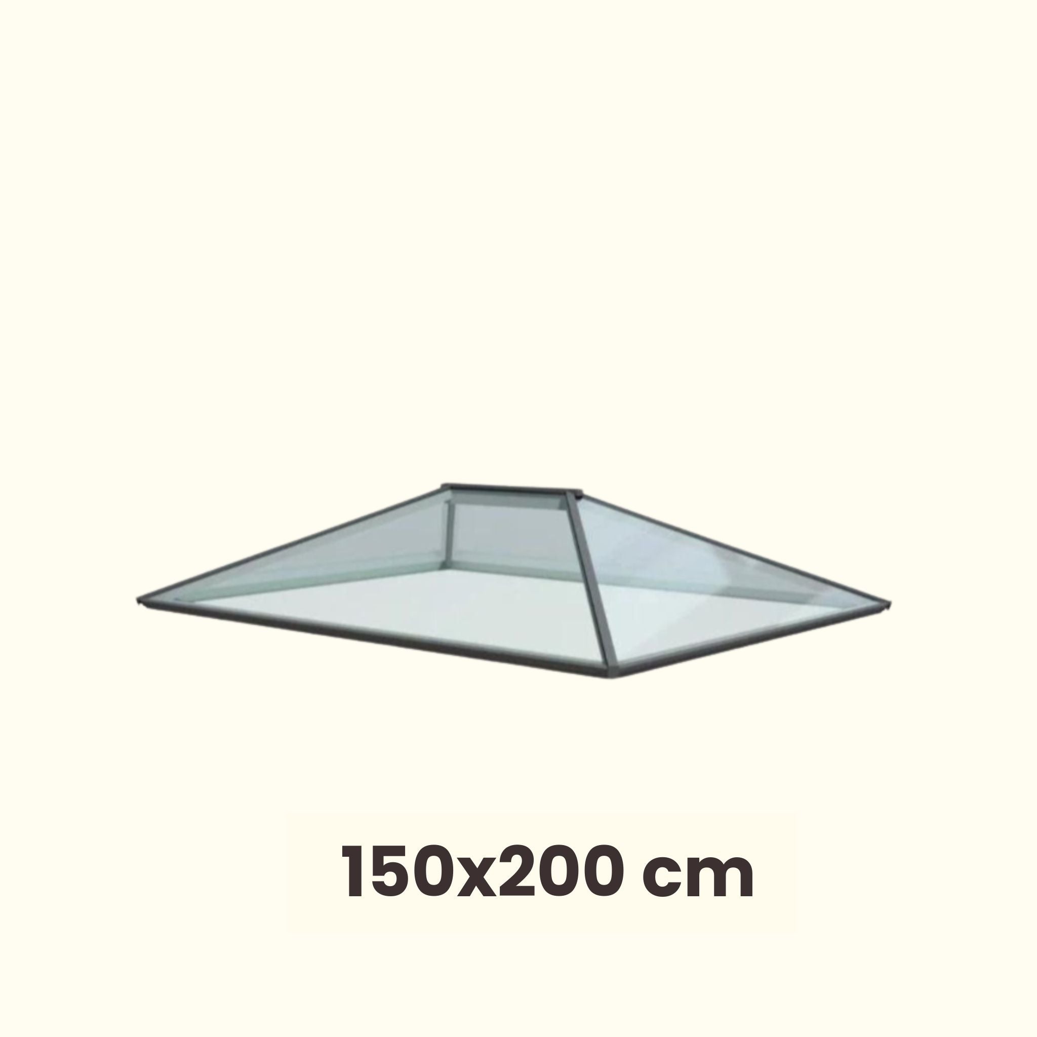 150 x 200 cm Lichtstraat plat dak Hedendaags