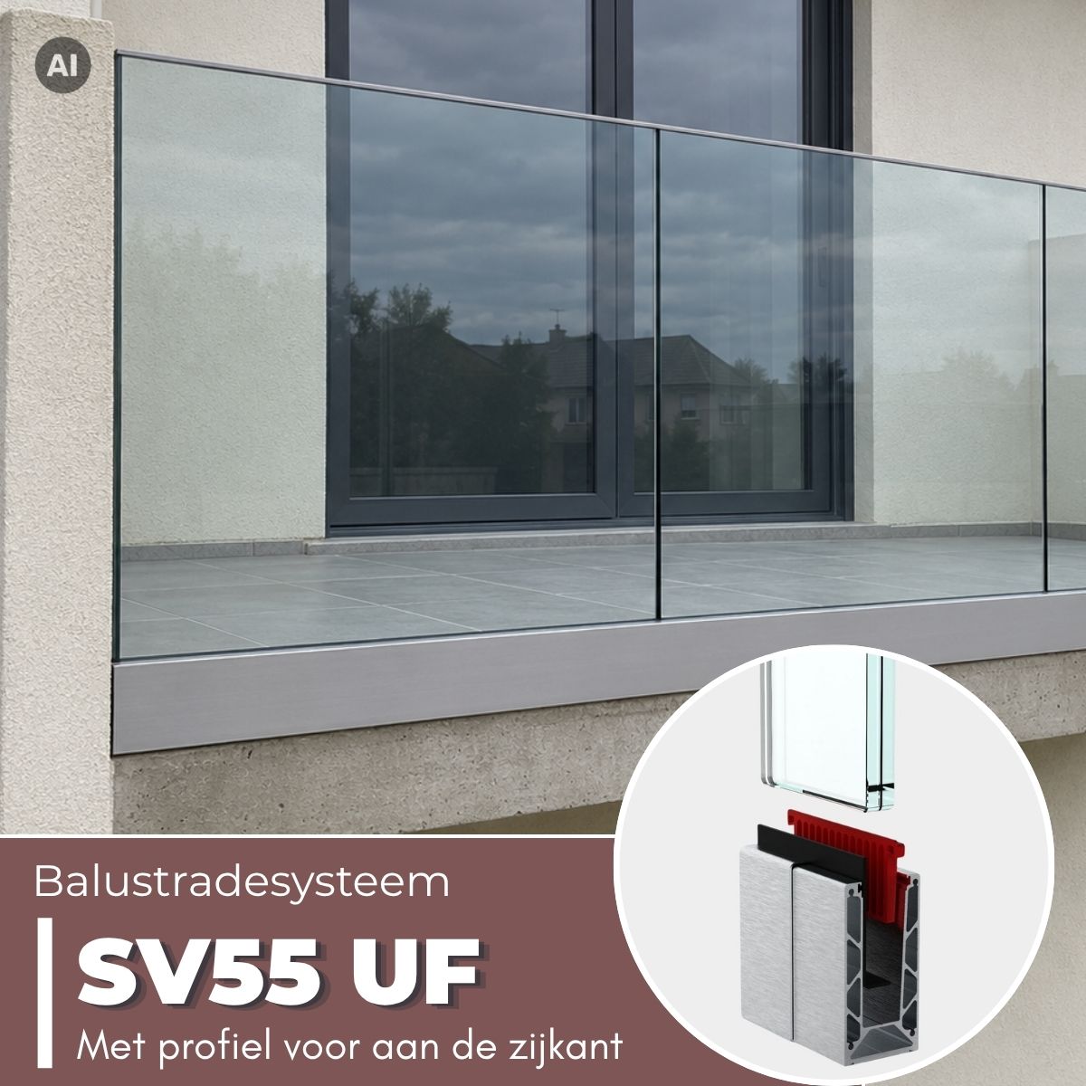 Balustradesysteem SV 55 UF