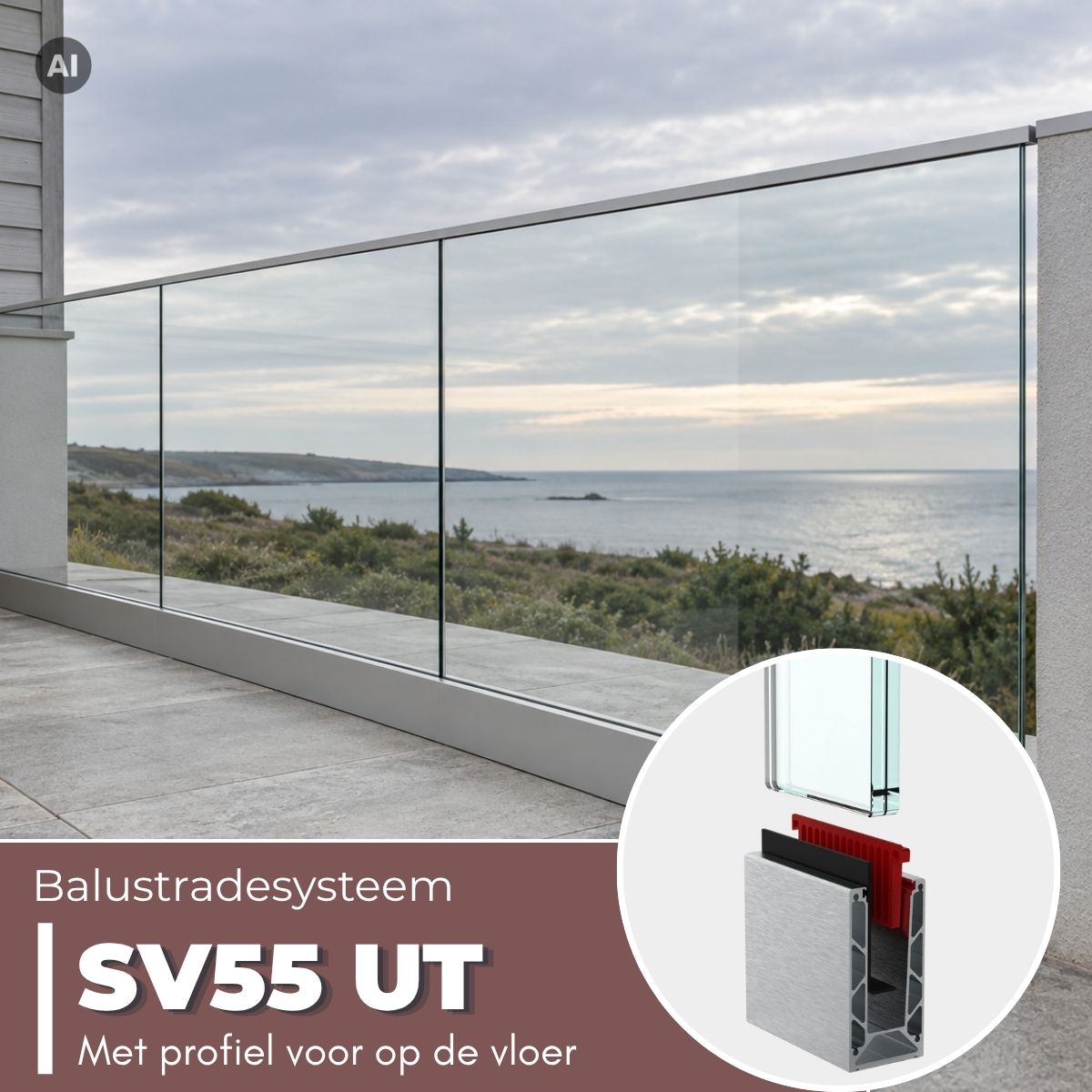 Balustradesysteem SV 55 UT