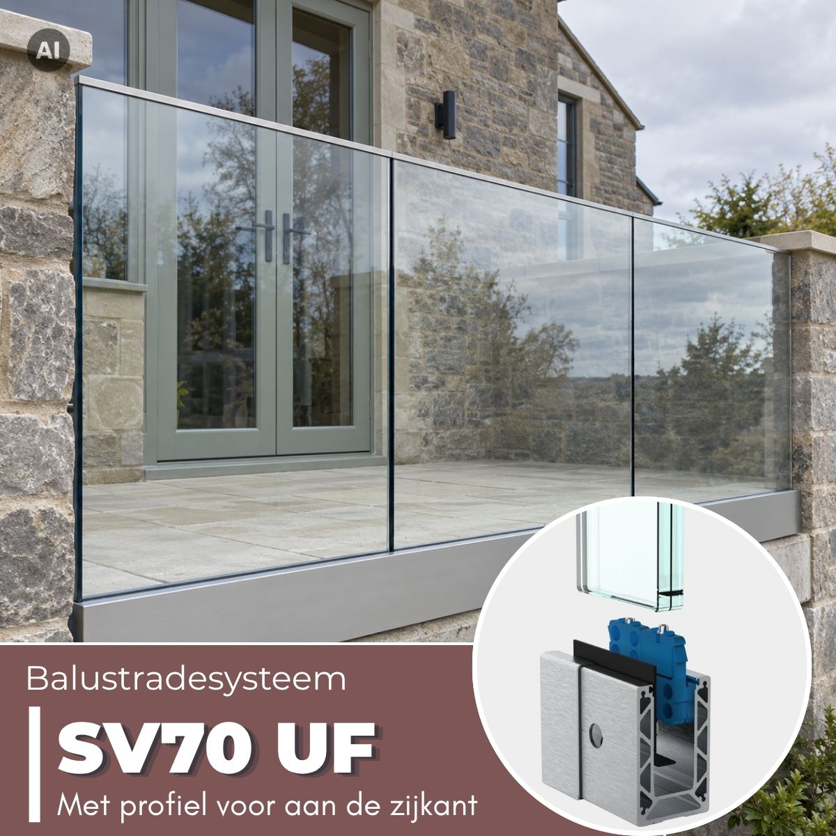 Balustradesysteem SV 70 UF