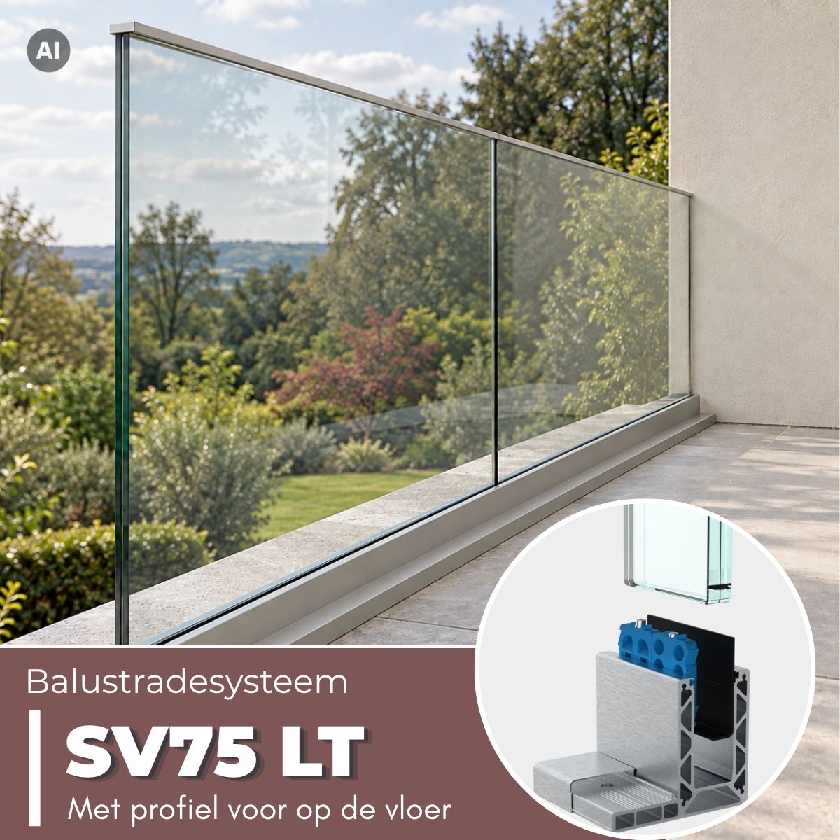 Balustradesysteem SV 75 LT