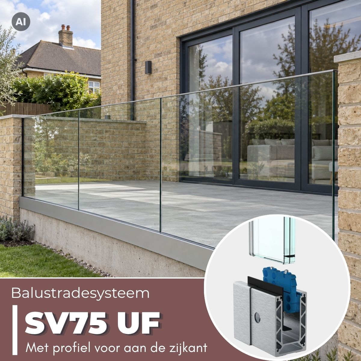 Balustradesysteem SV 75 UF